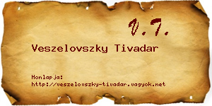 Veszelovszky Tivadar névjegykártya